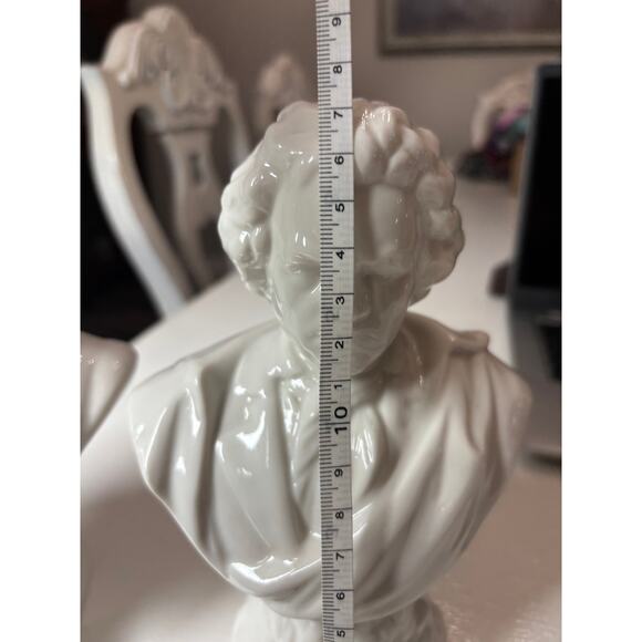 Vtg Bust of Beethoven and Wagner composers Porcelain statues figurines set - Picture 2 of 8